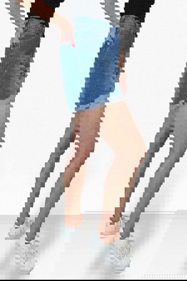 Paulo Due Women's Relaxed Mom Fit Denim Jean Shorts