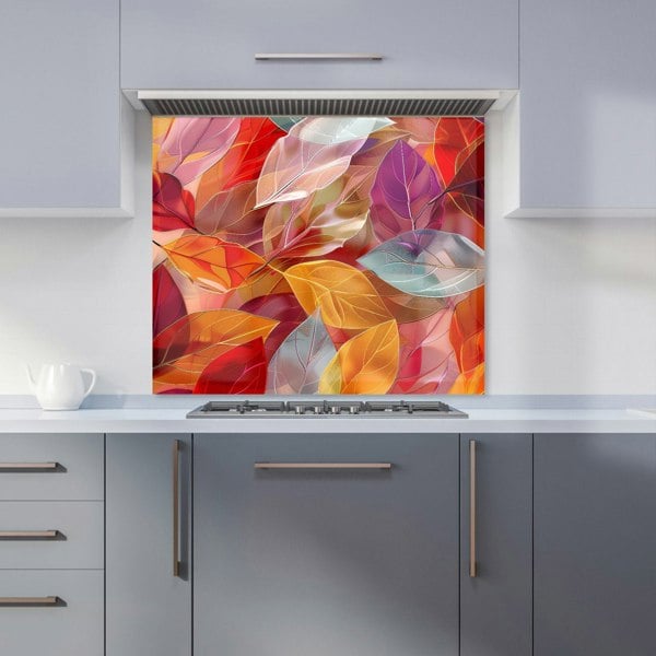 Warren Reed - Designer Kaleidoscope of Autumn Leaves Kitchen Splashback