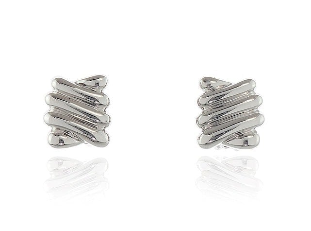 Cachet London Safara Silver Clip On Earrings