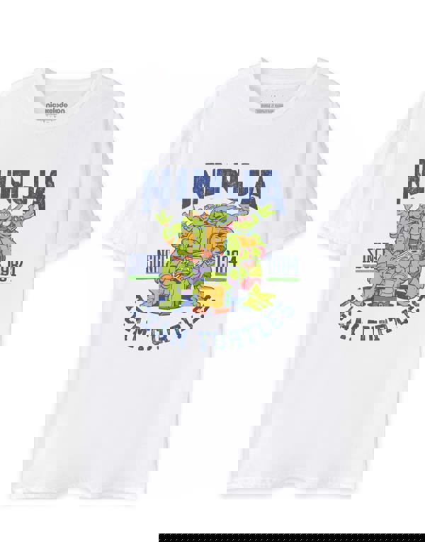 Teenage Mutant Ninja Turtles Mens White Collegiate 1984 Short Sleeved T-Shirt