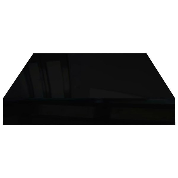 Berkfield Floating Wall Shelves 2 pcs High Gloss Black 40x23x3.8 cm MDF