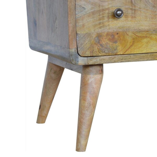 Wyld Haus Urbino Curved Oak Mango Wood 3 Drawer Chest