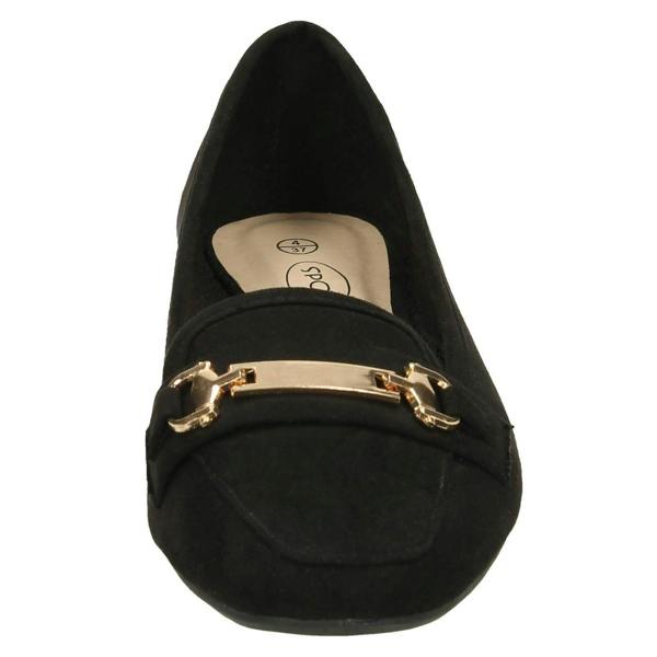 Spot On Ladies Spot On Saddle Vamp Loafers