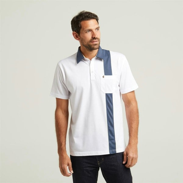 Gabicci G52X17 Mens Short Sleeve Plated Jersey Polo Shirt Gabicci Classic - WHITE