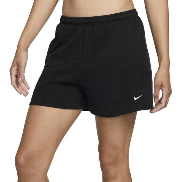 Nike Womens/Ladies Fleece Elasticated Waist Relaxed Fit Sweat Shorts - Black - 