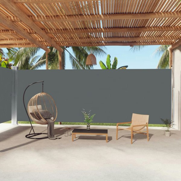 Berkfield Retractable Side Awning Anthracite 220x1000 cm