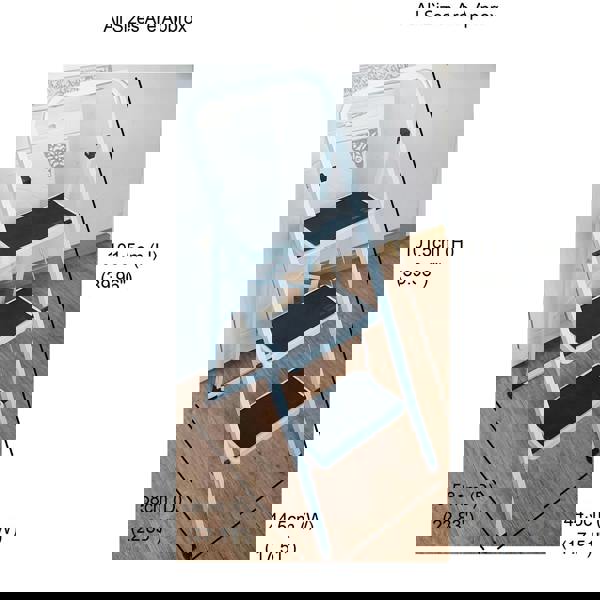 Gr8 Home 3 Step Ladder Folding Stool Non Slip Tread Heavy Duty Steel Foldable Home DIY