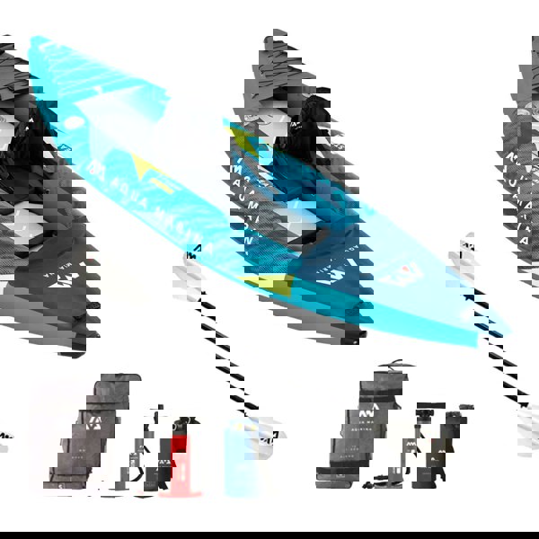 Aqua Marina Steam 312 Drop-Stitch Floor Inflatable Kayak Package for 1 Person