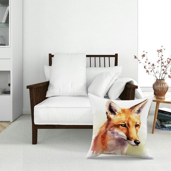 Warren Reed Fox Watercolour Floor Cushion