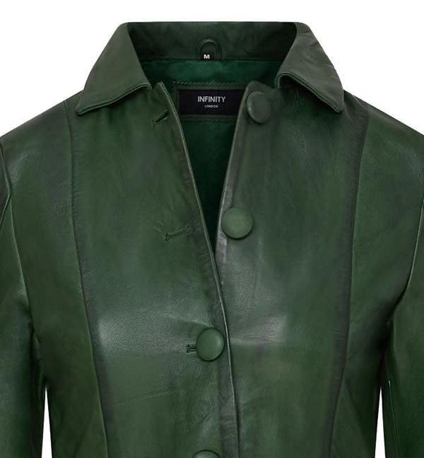 Infinity Leather Womens Gothic Full Length Victorian Leather Coat - Vantaa
