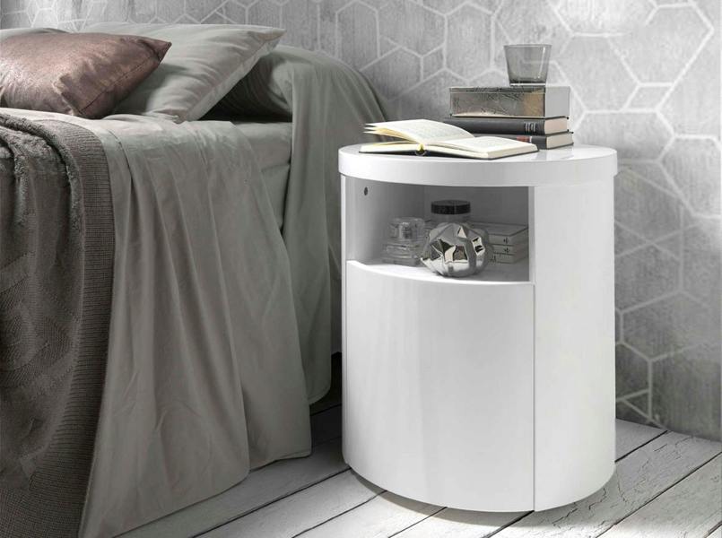 Angel Cerdá Bedside Table White Wood 7006