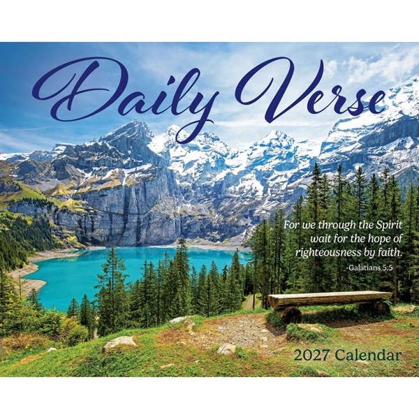 Religion Daily Verse Desk Calendar 2027, Desk Calendars, Day To View, Lifestyle, Gift