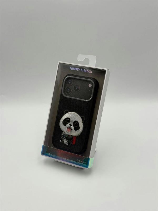 Nimmy Friends Nimmy Big Eye Cute Pet Travel Panda Case with MagSafe for iPhone 17 Pro 6.3" Black Grey - N-XDY-IP17-PRO-06-A
