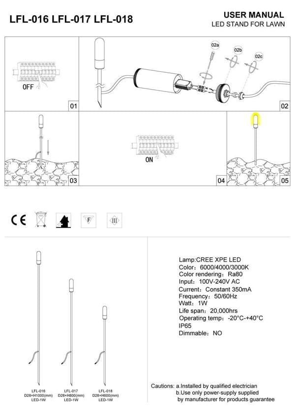 black landscape spike light installation guide