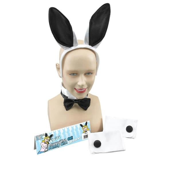 Bristol Novelty Womens/Ladies Bunny Girl Set - White - 
