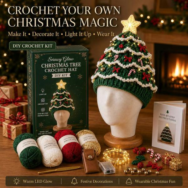 Leaper Christmas TreeCrochet Hat DIY Kit