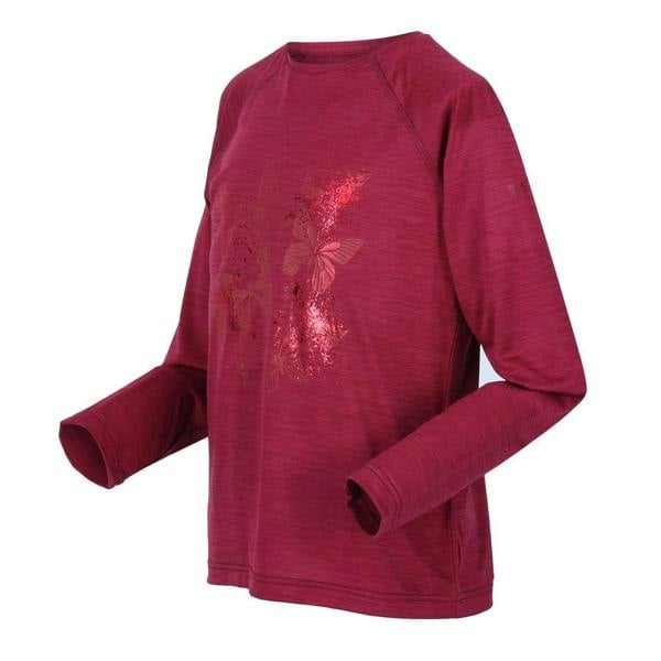 Regatta Girls Butterfly Raglan T-Shirt - Rumba Red - 