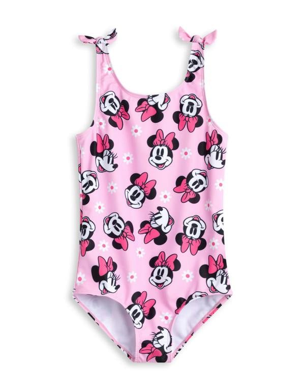 Disney Girls Pink Minnie Mouse 1 Piece Swimming Costume