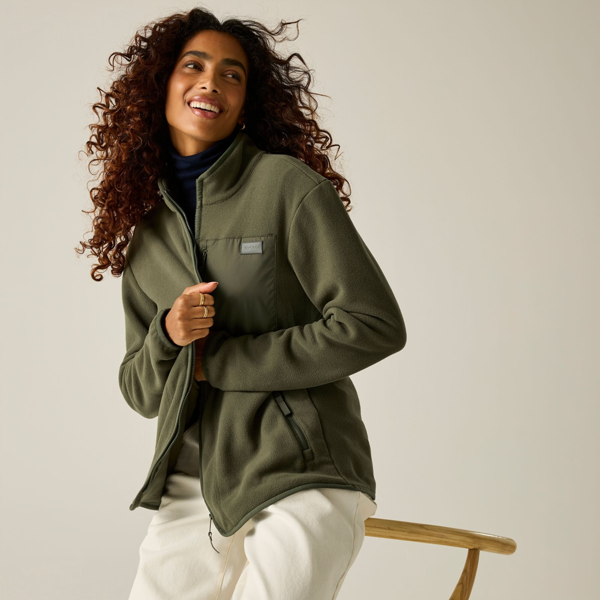 Regatta Womens Frankie Full Zip Fleece - Dark Khaki