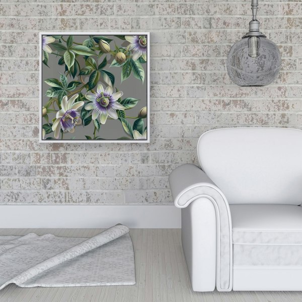 Warren Reed Passion Flowers Framed Canvas