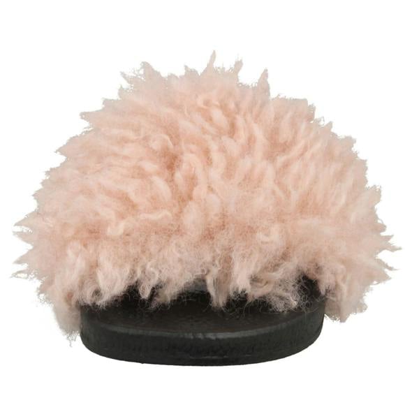 Spot On Girls Spot On Fake Poodle Fur Mule Sliders