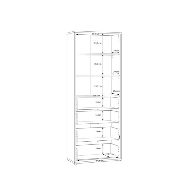 Furniture To Go Alice Springs Tall Storage Cabinet with Push-to-Open Doors & 4 Drawers in Sand