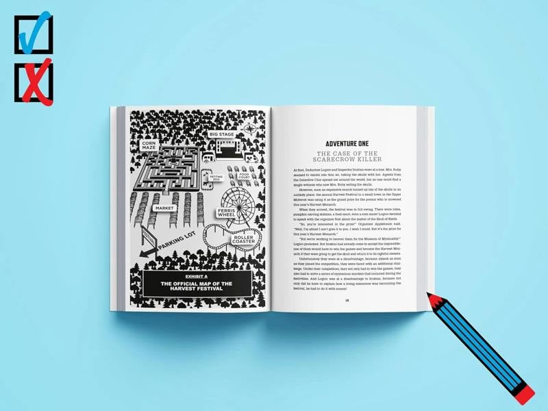 Murdle: The Case of the Seven Skulls Book 5 by G. T. Karber | 64 Murder Mystery Logic Puzzles | Detective Crime Brain Teaser Book