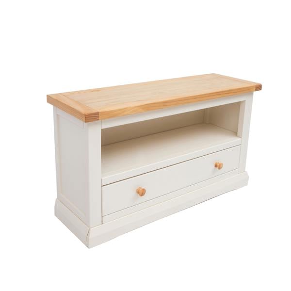 Cabinet Bits Castelli Off White 1 Drawer TV Cabinet Wood Knob