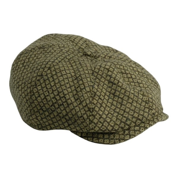 Gamble & Gunn Lewis - 8 Panel British Made Harris Tweed in Barleycorn Cream Cap 