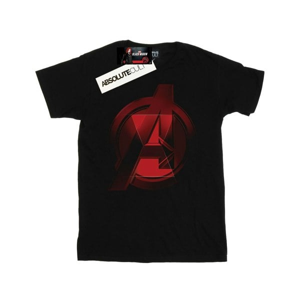 Marvel Mens Black Widow Movie Avengers Logo T-Shirt - Black