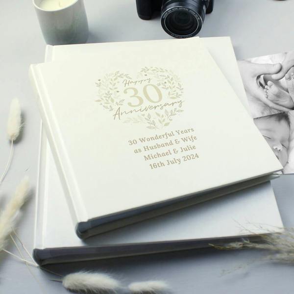 Personalised 30th Pearl Wedding Anniversary Photo Album - product in use
