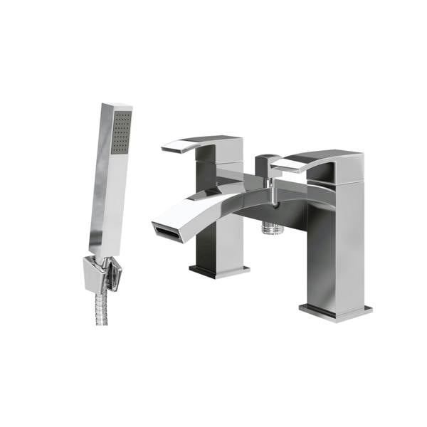 Flode Boras | Bath Shower Mixer | Including Handset and Holder | Chrome