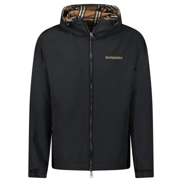 Burberry 'Stanford' Zip-Up Check Reversible Hooded Jacket Black & Check - chancefashionco