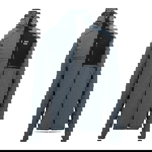 Regatta Mens Alven Full Zip Fleece Jacket - Storm Grey/Black