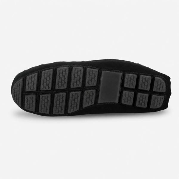 Totes FUR LINED SUEDE MOCCASIN SLIPPER Full Slippers Slippers   in  Black