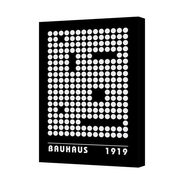 Benjamin Tate Design Bauhaus 1919 Canvas Art Print With Geometric Dot Design
