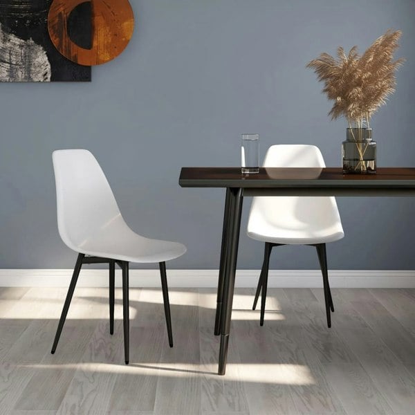 Berkfield Dining Chairs 2 pcs White PP