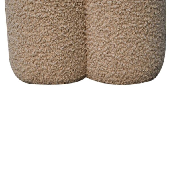 Wyld Haus Domme Mud Boucle Shaped Clover Footstool