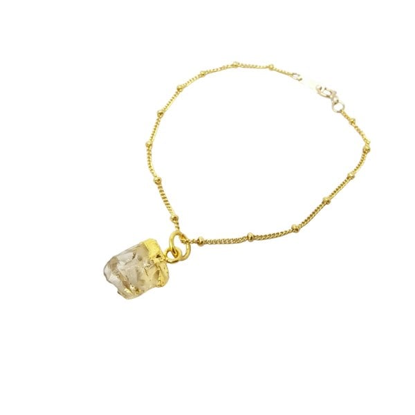 Raw Citrine November Birthstone Satellite Bracelet