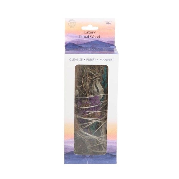 Serano 6in Ritual Wand Smudge Stick with Rosemary, Sage and Aventurine