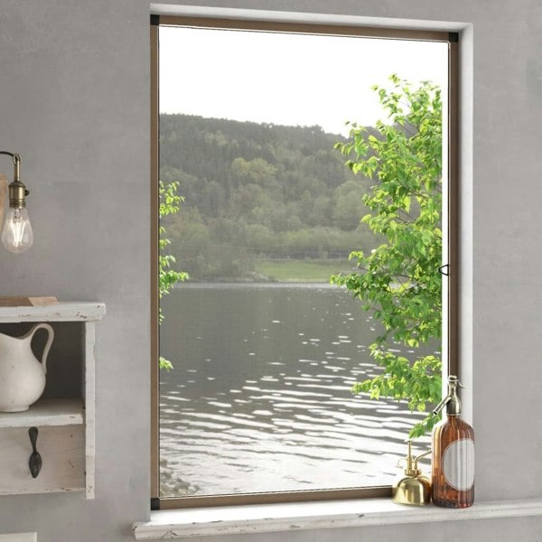Berkfield Insect Screen for Windows Brown 80x120 cm