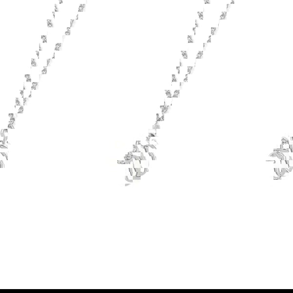 Say It With Dainty Winged Initial Charm Necklace - Sterling Silver