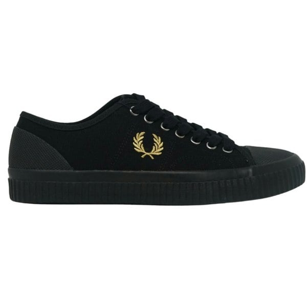 Fred Perry B4365 157 Hughes Low Canvas Trainers - Black