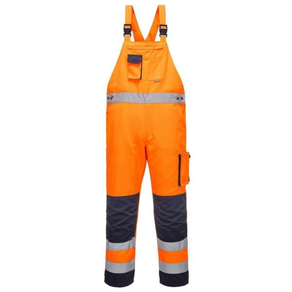 Dijon Hi-Vis Contrast Work Bib and Brace - Hi-Vis Trousers