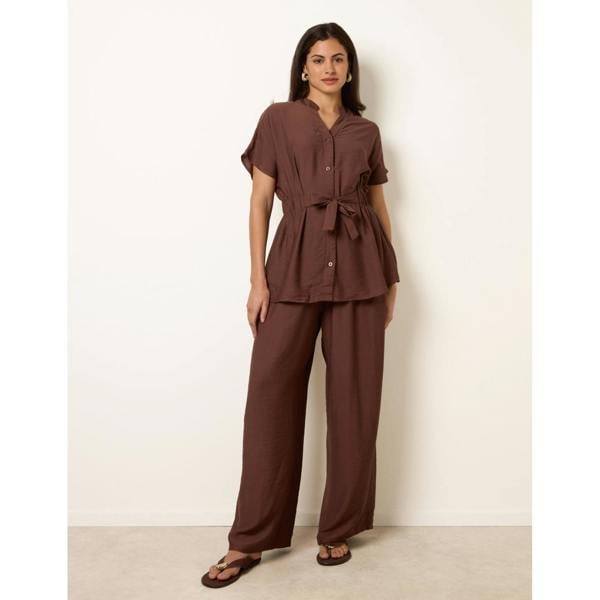 Blue Vanilla Two Piece Belted Co-Ord Set