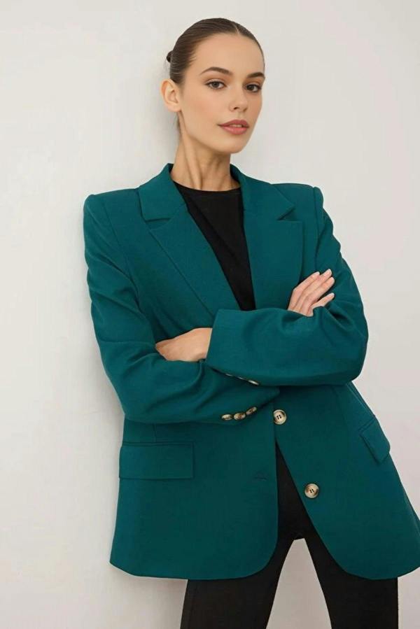 WOVCOR Lined Woven Blazer Jacket