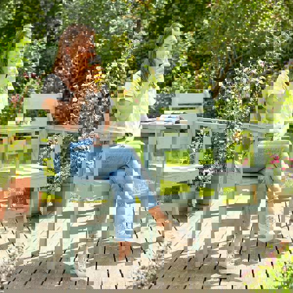 Garden Loveseat with Built-in Coffee Table