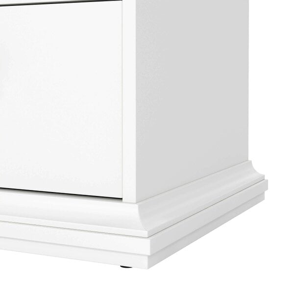 Wyld Haus Osaka Tall Farmhouse White Wooden Chest 6 Drawers