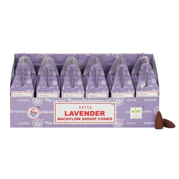 Serano Set of 6 Packets of Satya Lavender Backflow Dhoop Cones