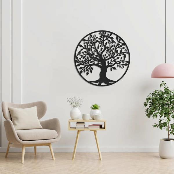 Decortie Tree of Life with Birds Metal Wall Decor 45x45